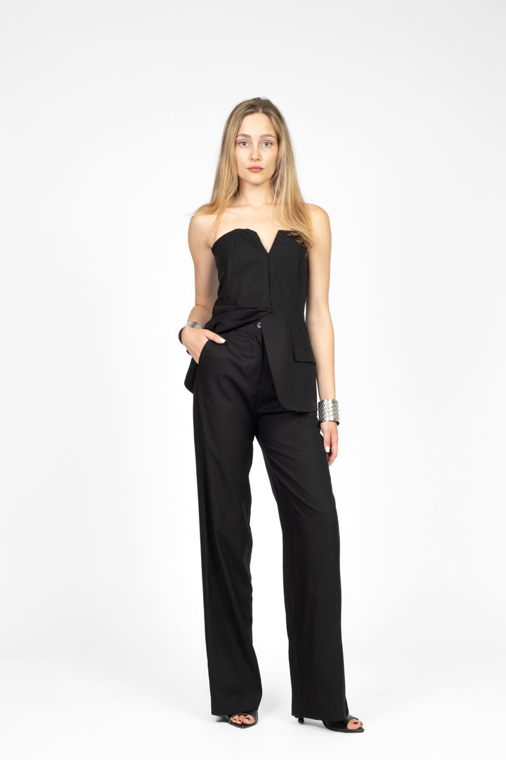 Dixie - Completo top a fascia con pantalone palazzo Art. L845W035/P845W214