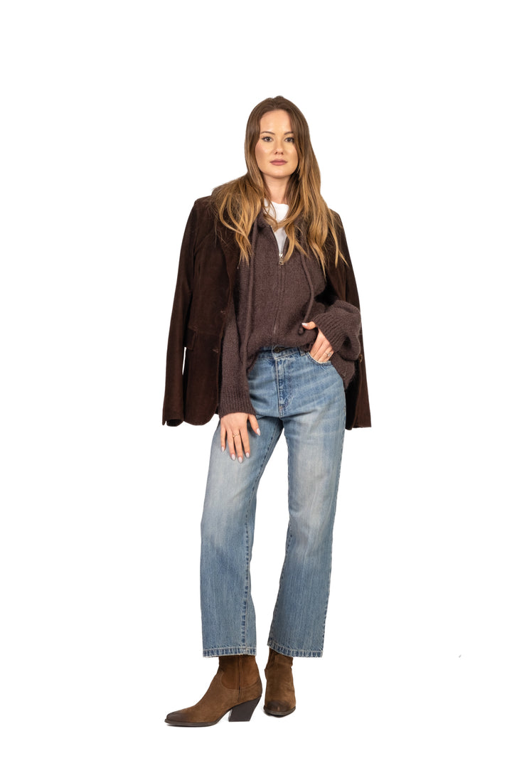 Dixie - Cardigan con cappuccio e zip Art. M277Y237