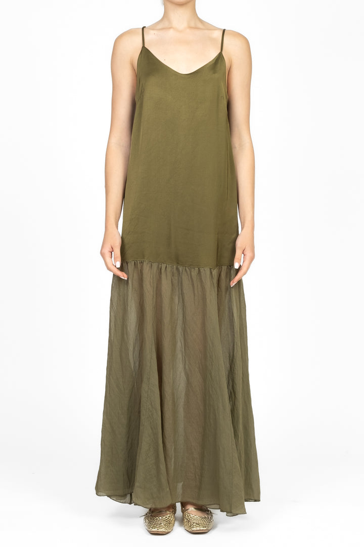 Tensione In - Abito satin con balza Art. 85226V77