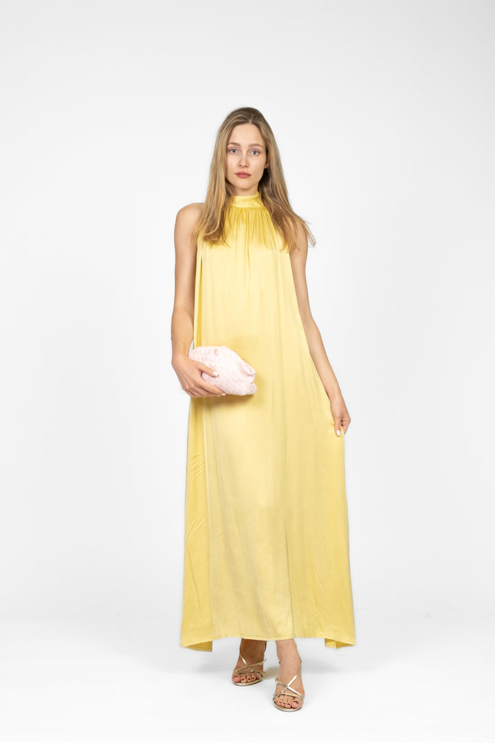 Vicolo - Abito satin scollo americano Art. TD0768