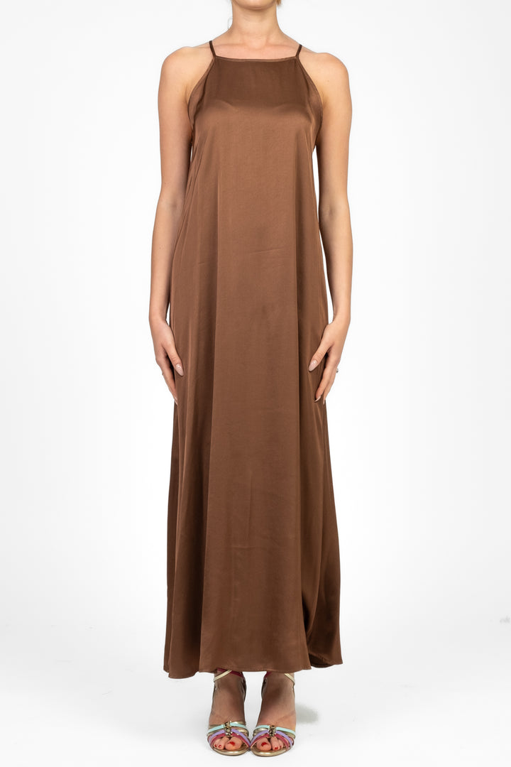 Vicolo - Abito satin scollo vogatore Art. TD2445