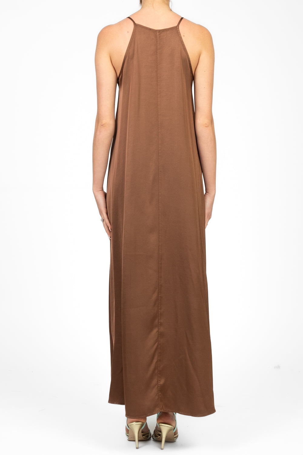 Vicolo - Abito satin scollo vogatore Art. TD2445