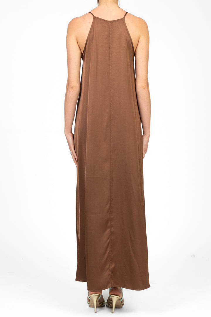 Vicolo - Abito satin scollo vogatore Art. TD2445