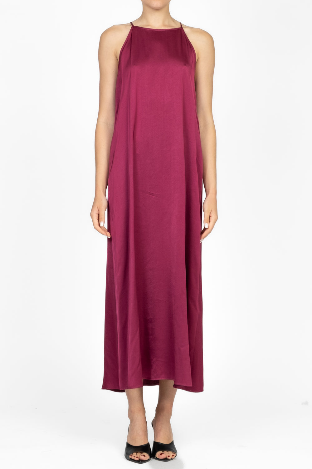 Vicolo - Abito satin scollo vogatore Art. TD2445