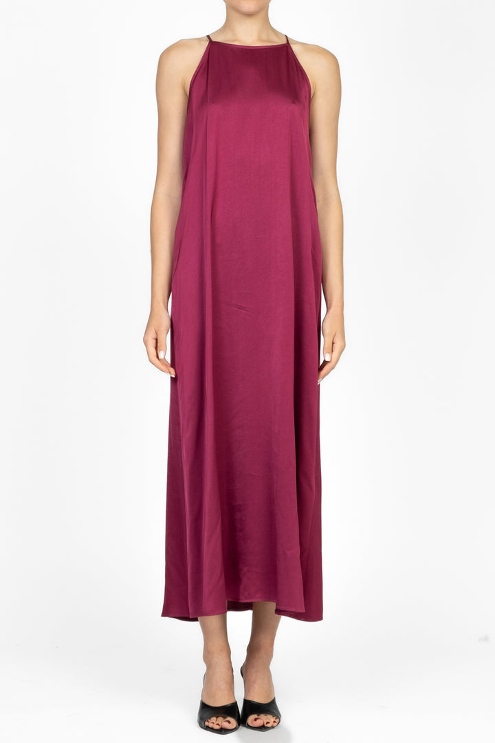 Vicolo - Abito satin scollo vogatore Art. TD2445