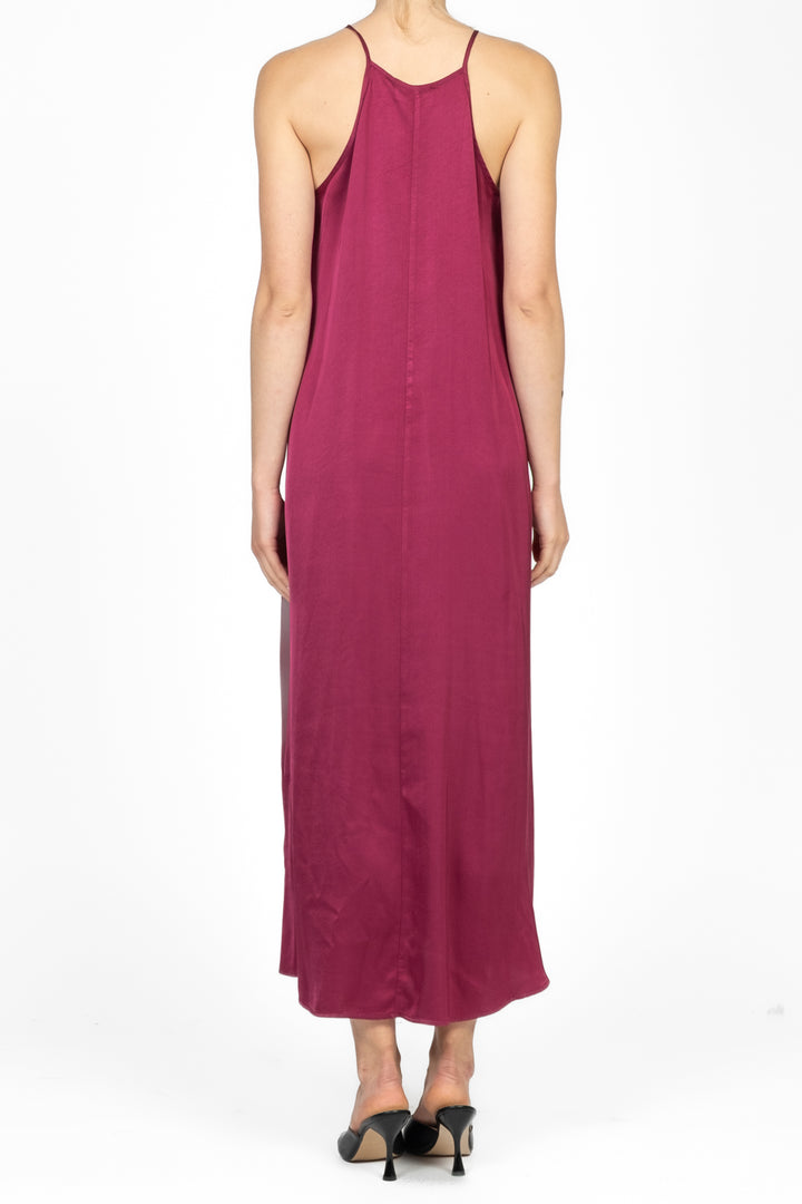 Vicolo - Abito satin scollo vogatore Art. TD2445