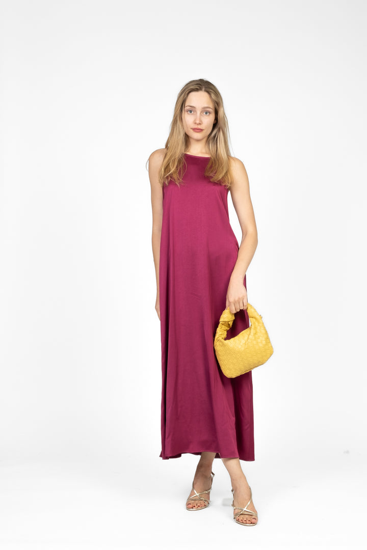 Vicolo - Abito satin scollo vogatore Art. TD2445