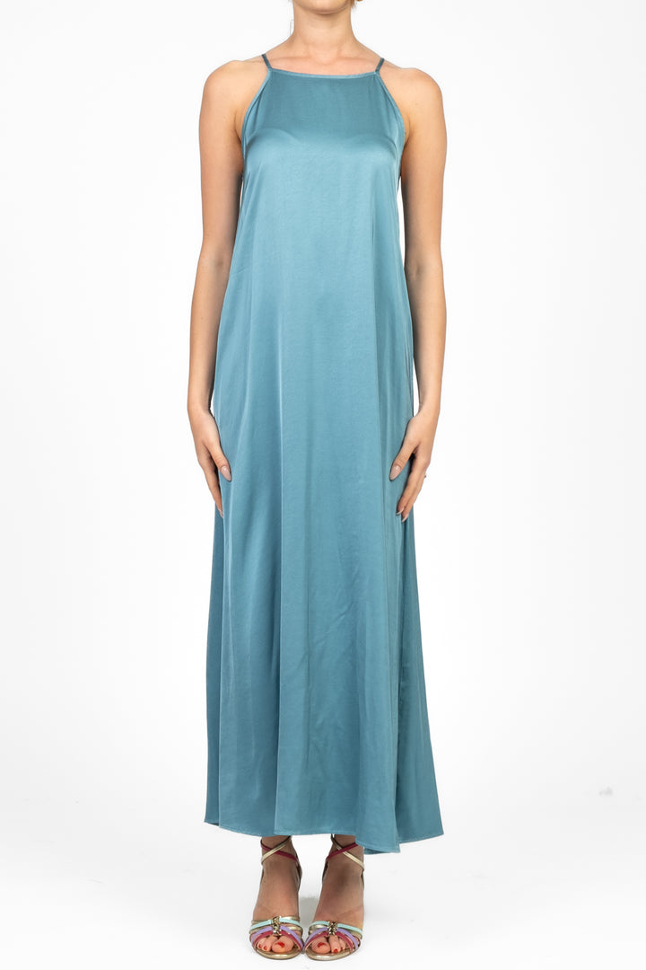 Vicolo - Abito satin scollo vogatore Art. TD2445