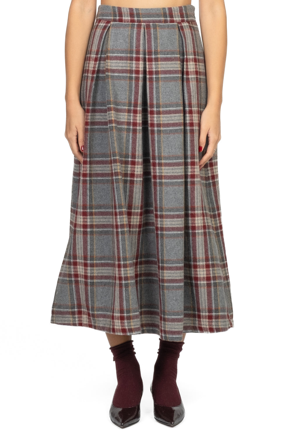 Dixie - Gonna check con pieghe Art. GCHOYOO