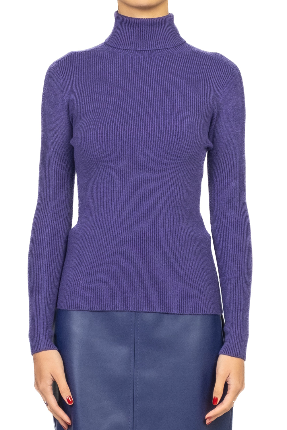 Vicolo - Maglia costine collo alto Art. 77314F