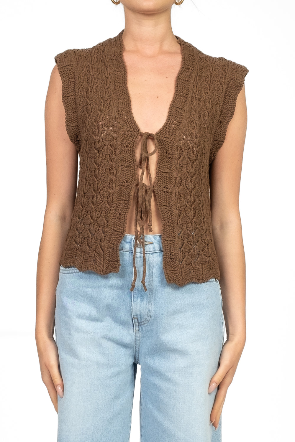 Vicolo - Gilet crochet con lacci Art. 55071D