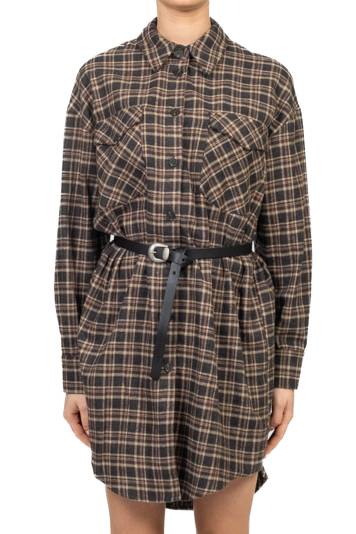 Tensione In - Abito flanella check con cintura Art. 26V1341