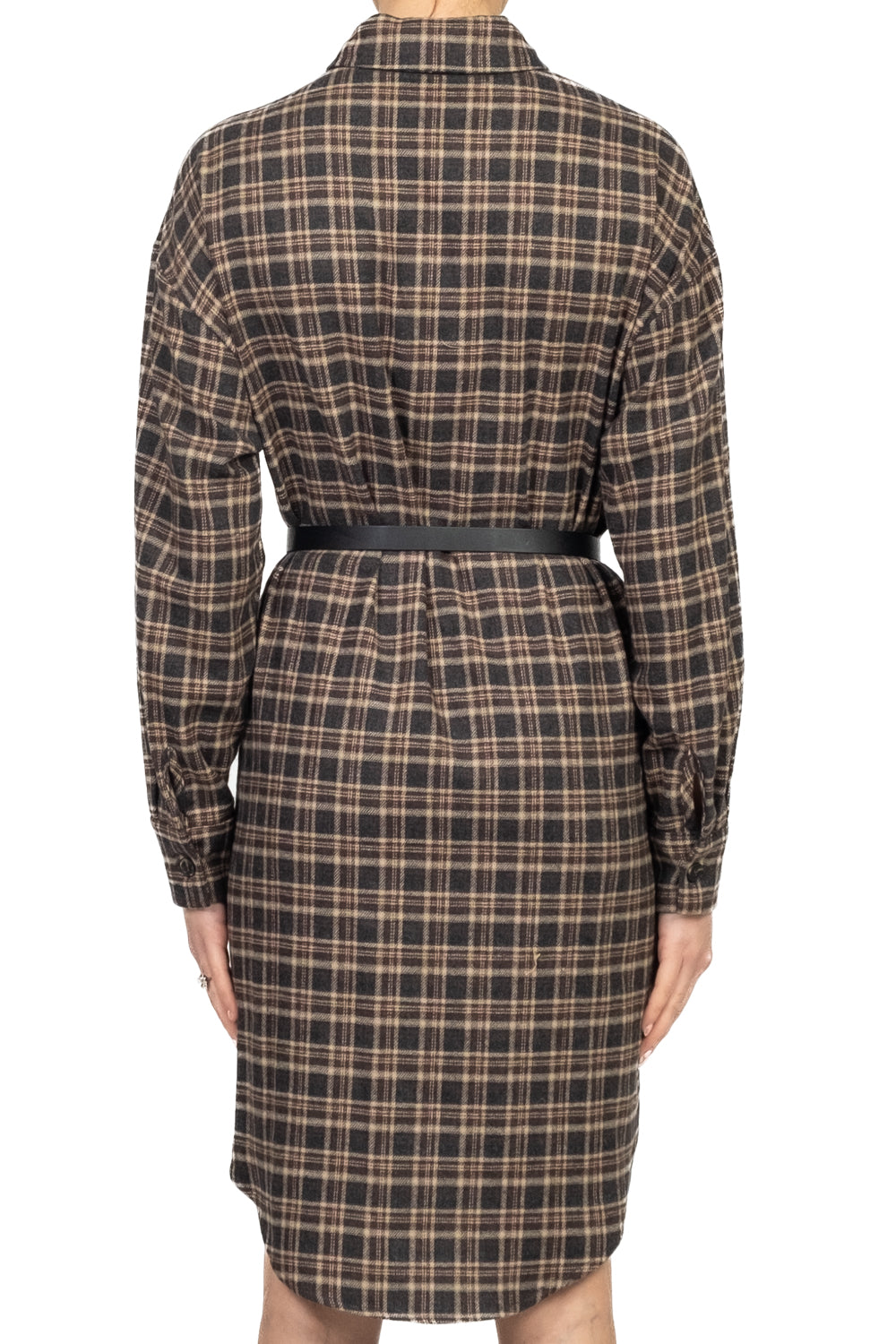 Tensione In - Abito flanella check con cintura Art. 26V1341