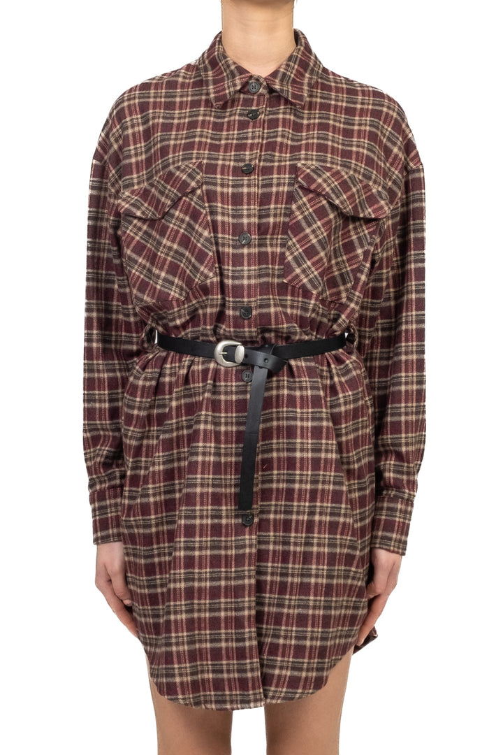 Tensione In - Abito flanella check con cintura Art. 26V1341