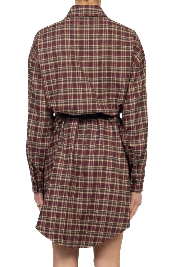 Tensione In - Abito flanella check con cintura Art. 26V1341