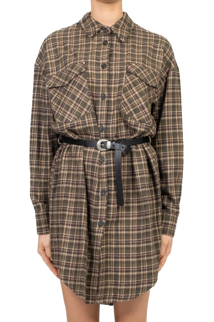 Tensione In - Abito flanella check con cintura Art. 26V1341