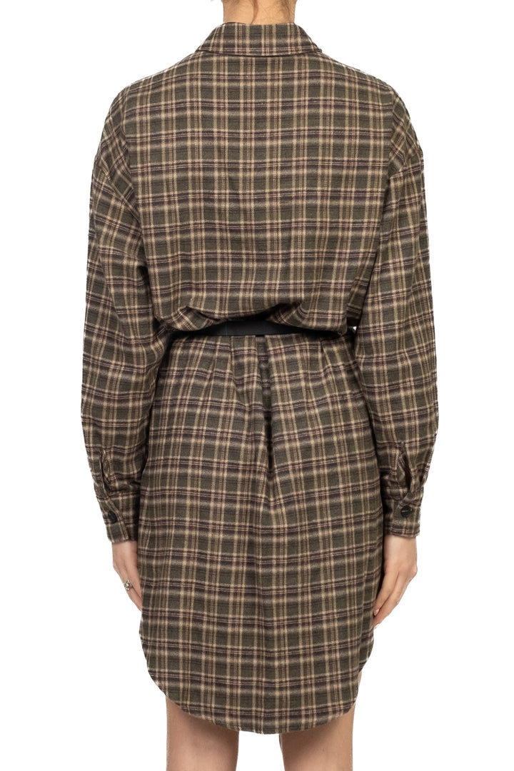 Tensione In - Abito flanella check con cintura Art. 26V1341
