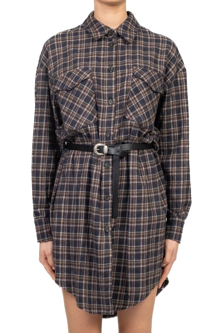 Tensione In - Abito flanella check con cintura Art. 26V1341