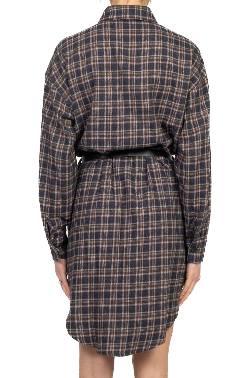 Tensione In - Abito flanella check con cintura Art. 26V1341