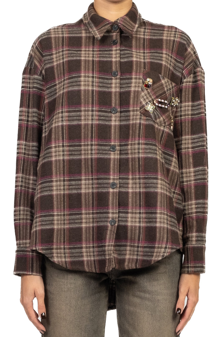 Tensione In - Camicia flanella check con spille Art. 26C1461