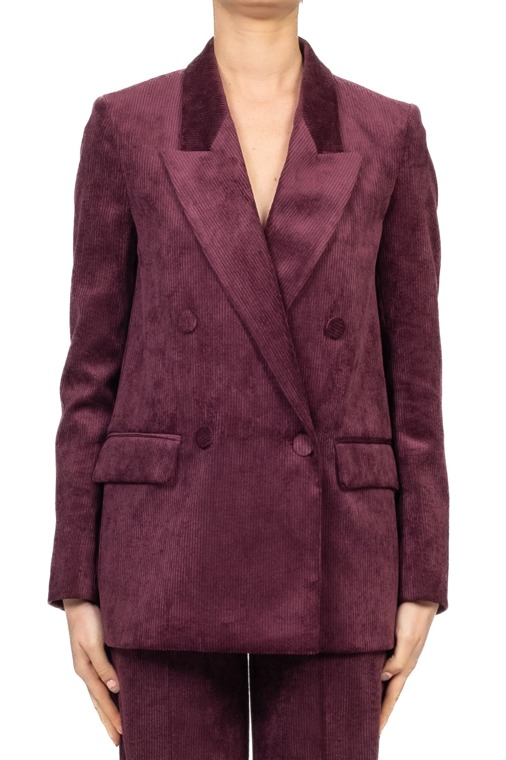 Vicolo - Giacca doppio petto velluto coste Art. TF1995