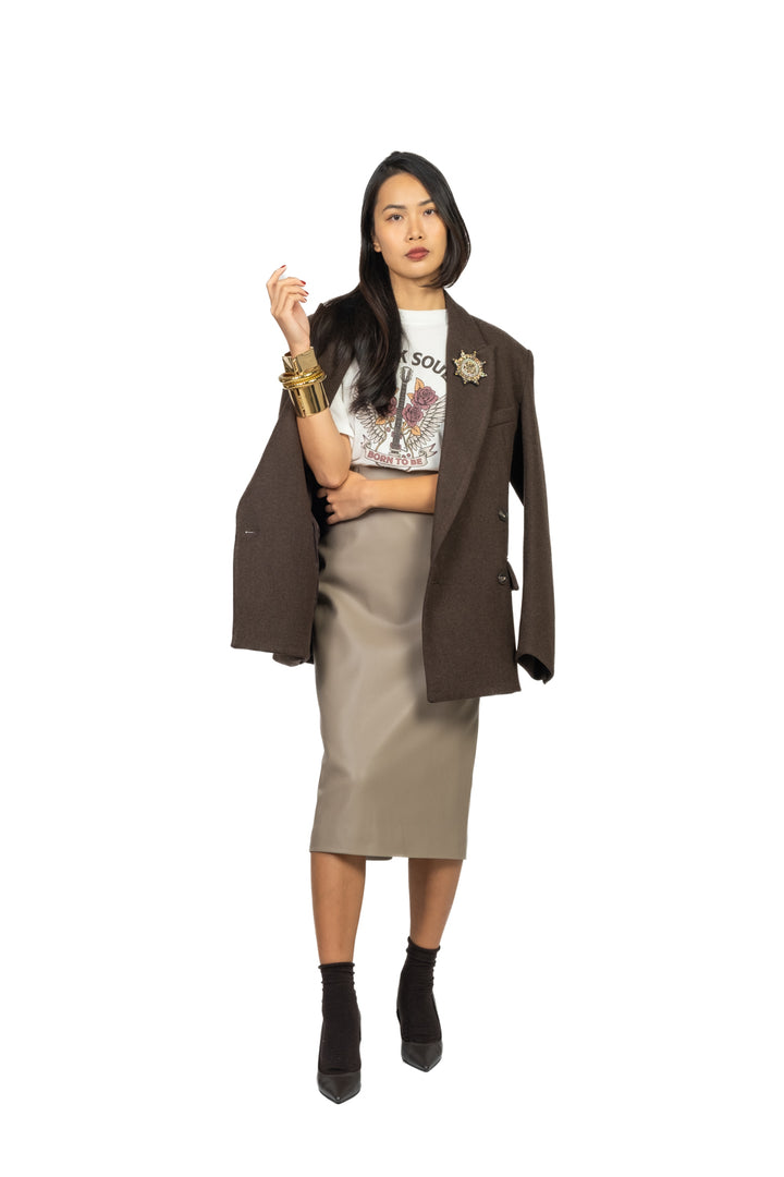 Vicolo - Gonna longuette ecopelle Art. TF1621