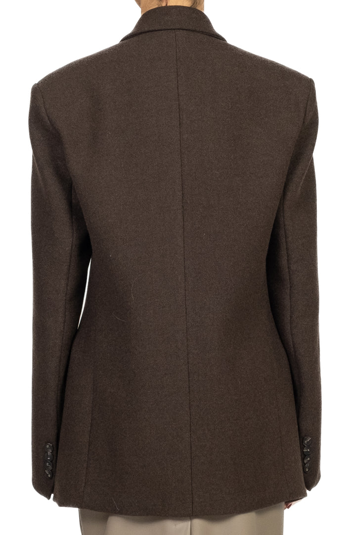 Tensione In - Giacca in panno doppio petto con spilla Art. W25J999