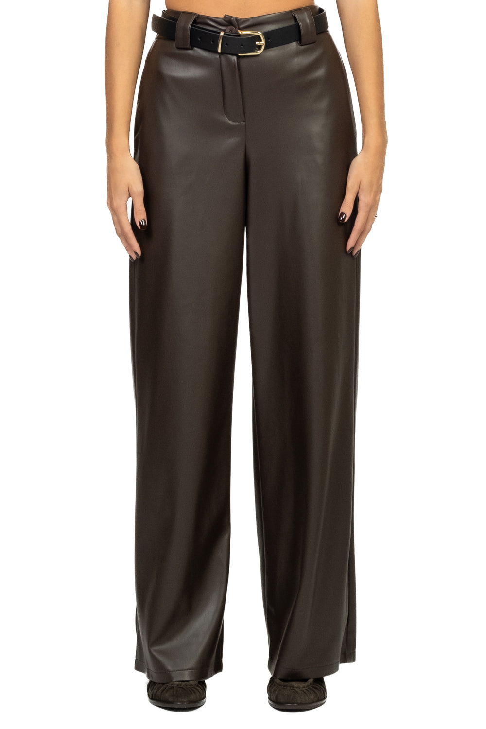 Tensione In - Pantalone ecopelle gamba dritta Art. 26P1054