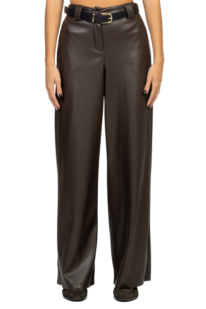 Tensione In - Pantalone ecopelle gamba dritta Art. 26P1054