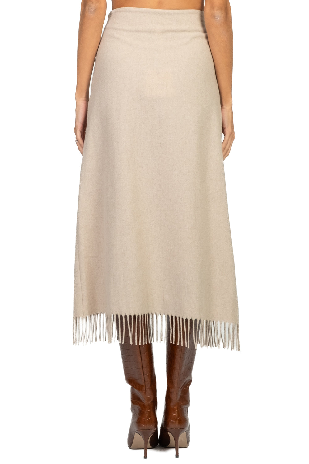 Tensione In - Gonna misto lana con frange Art. VX1237