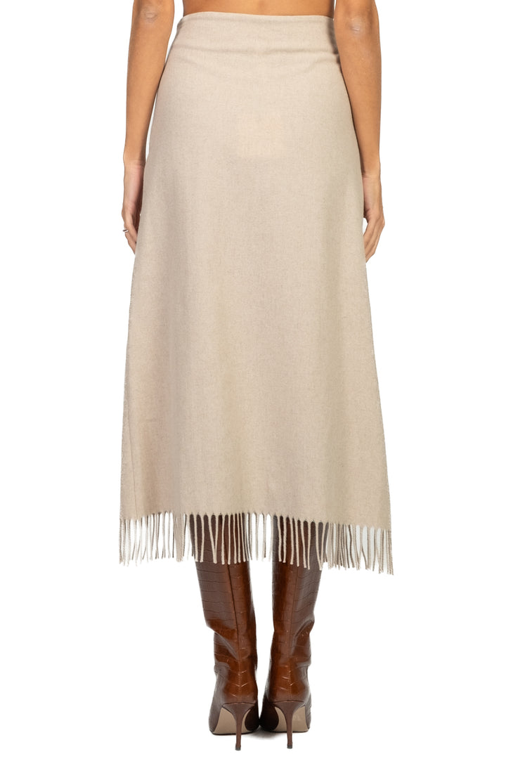 Tensione In - Gonna misto lana con frange Art. VX1237
