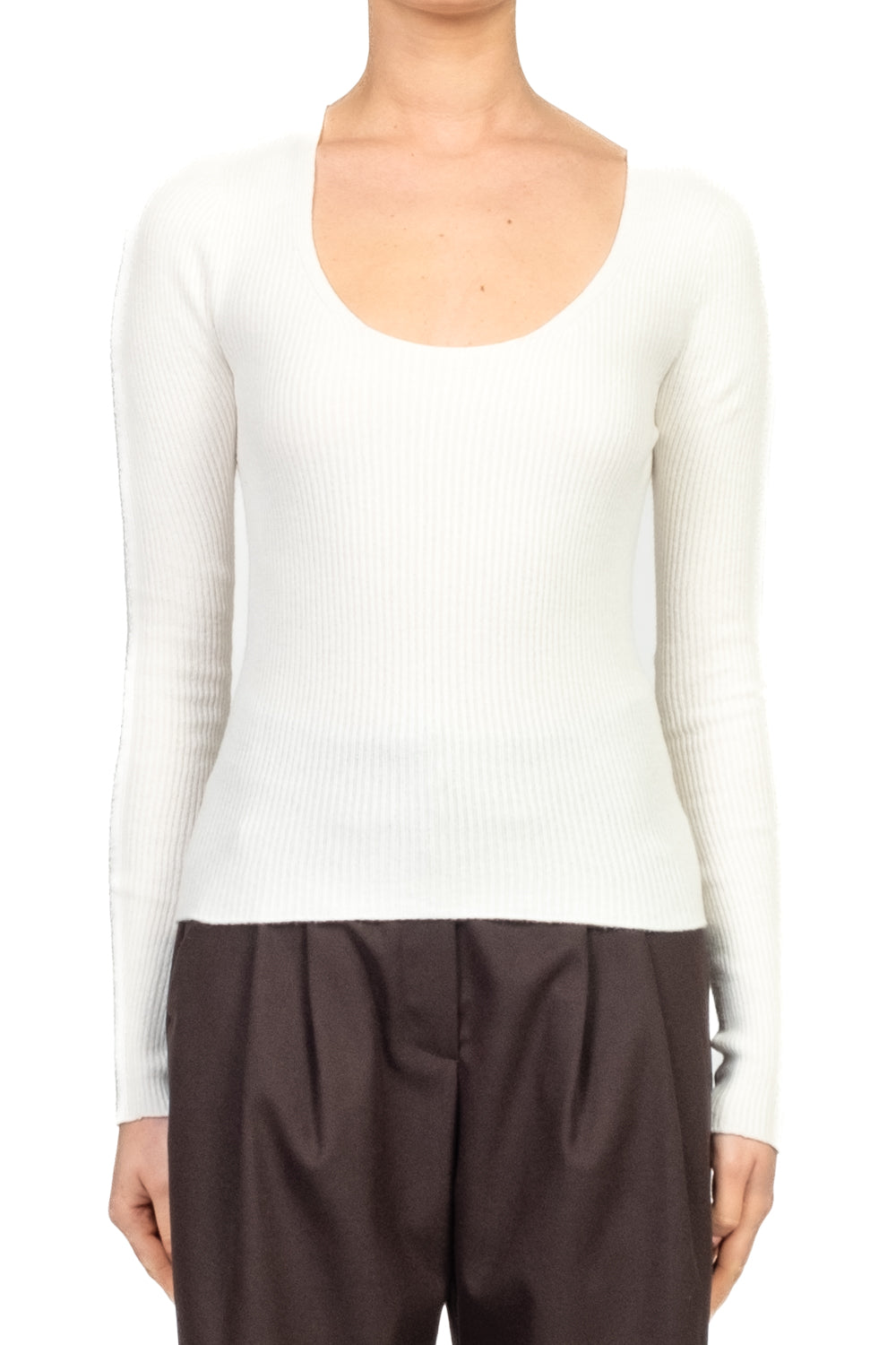 Vicolo - Maglia costine scollo tondo Art. 77316F