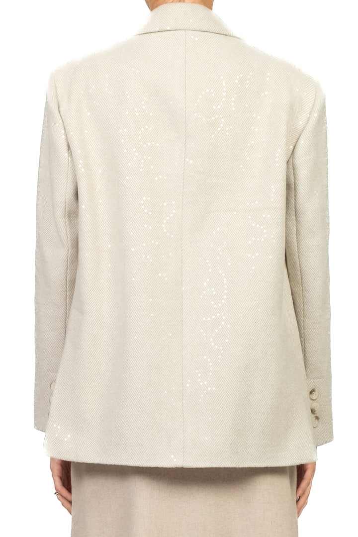 Tensione In - Giacca over spigata con paillettes Art. 26B1440