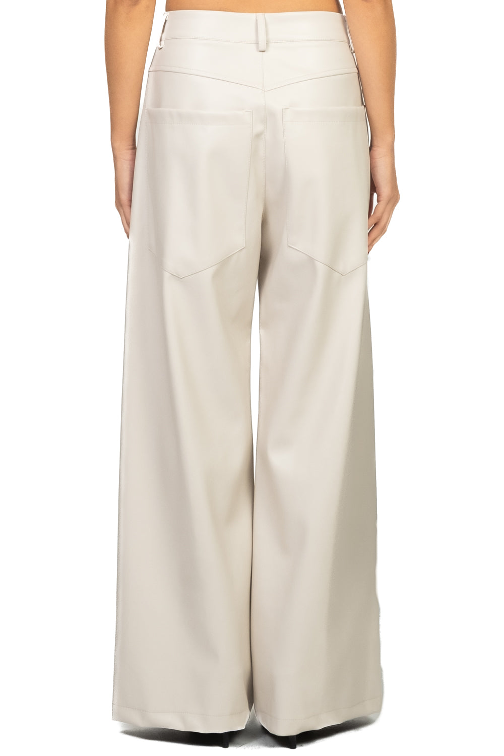 Tensione In - Pantalone ecopelle palazzo con tasconi Art. 224155-25