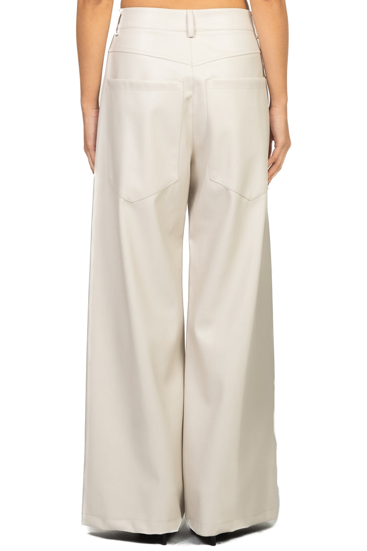 Tensione In - Pantalone ecopelle palazzo con tasconi Art. 224155-25