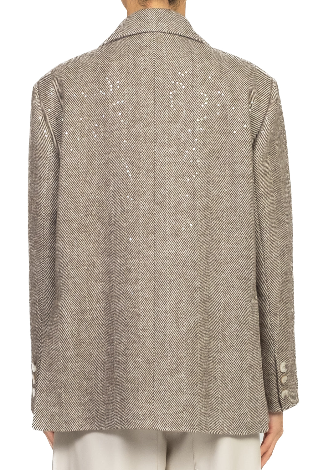 Tensione In - Giacca over spigata con paillettes Art. 26B1440