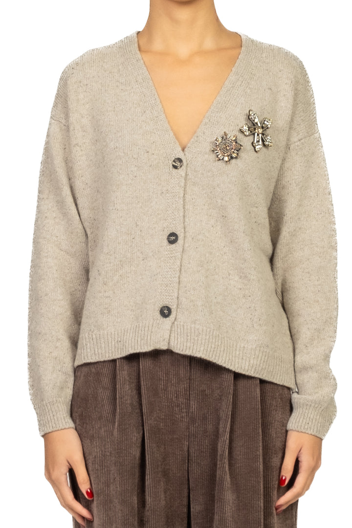 Tensione In - Cardigan con applicazioni Art. D82046