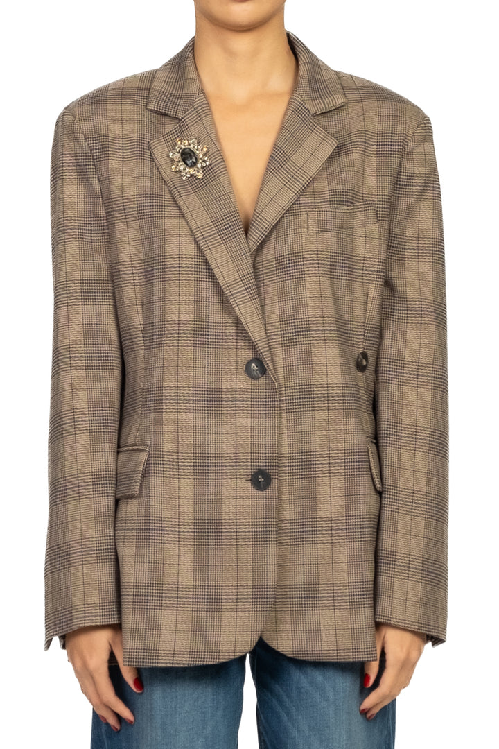 Tensione In - Giacca over galles doppia chiusura Art. W25J966