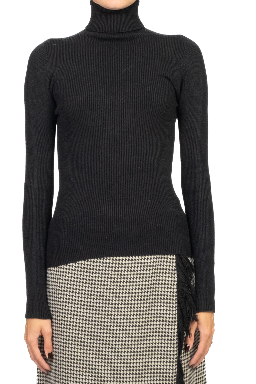 Vicolo - Maglia costine collo alto Art. 77314F