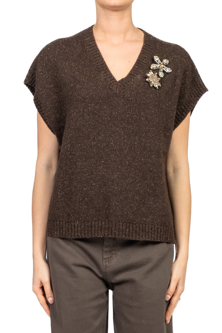 Tensione In - Gilet con applicazioni Art. D82018