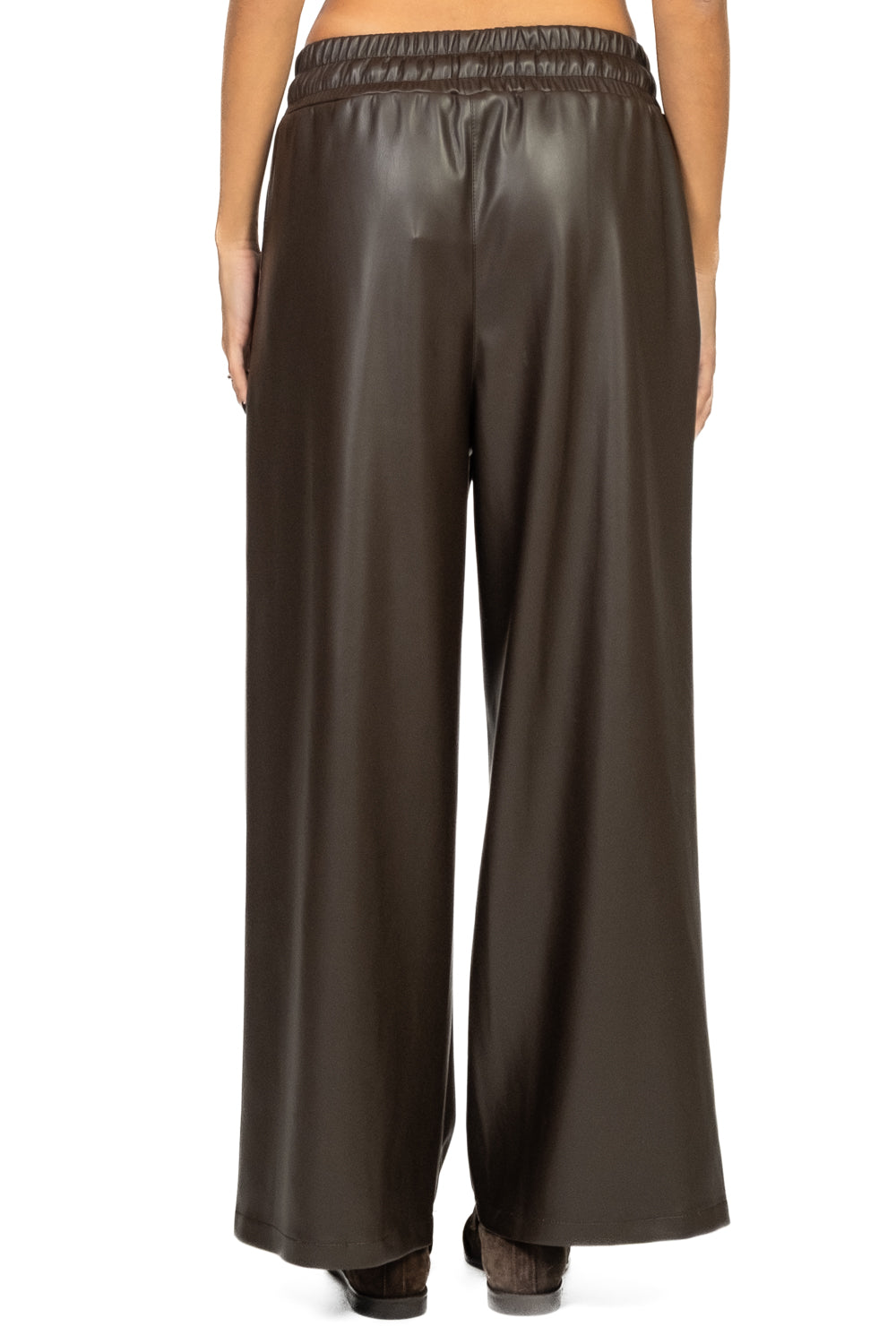 Tensione In - Pantalone ecopelle palazzo con coulisse Art. 26P1429