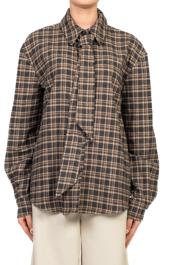 Tensione In - Camicia flanella check con fiocco Art. 26C1376