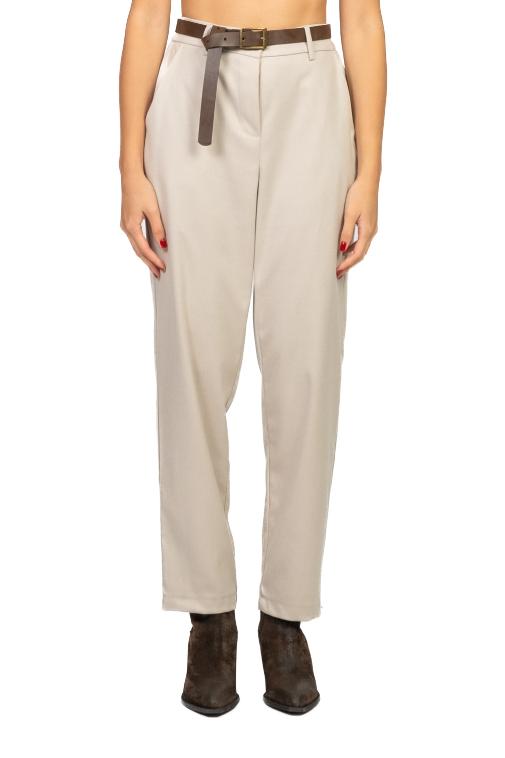 Tensione In - Pantalone carrot con cintura Art. 26P1412