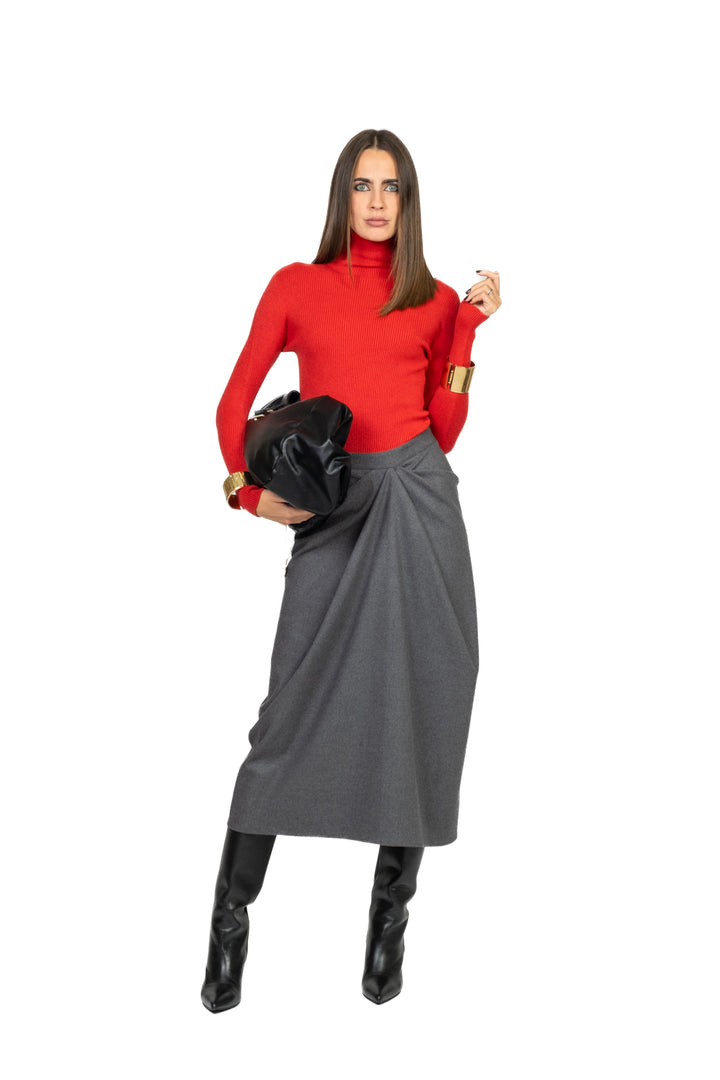 Vicolo - Maglia costine collo alto Art. 77314F