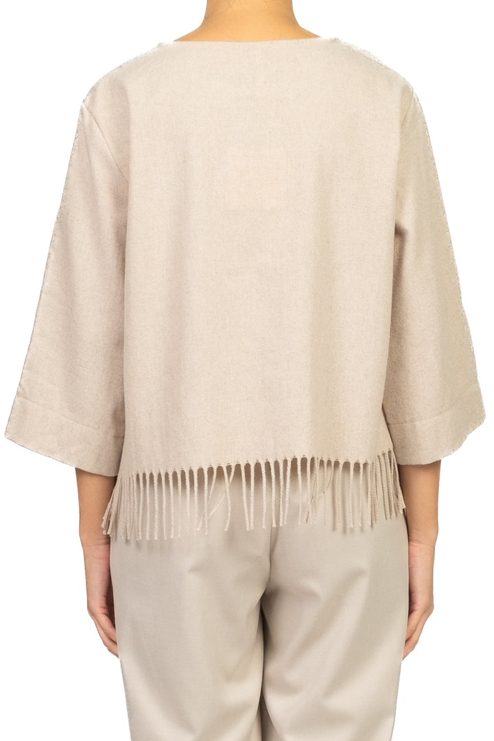 Tensione In - Blusa misto lana con frange Art. VX1228
