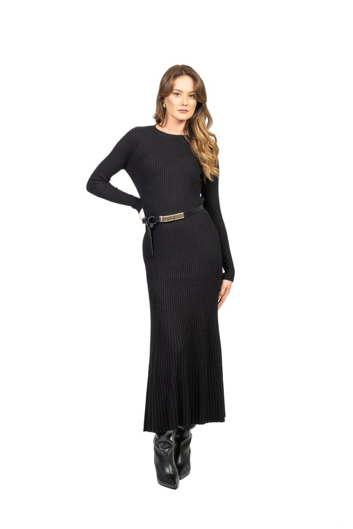 Vicolo - Abito in maglia lungo a coste Art. 22084F