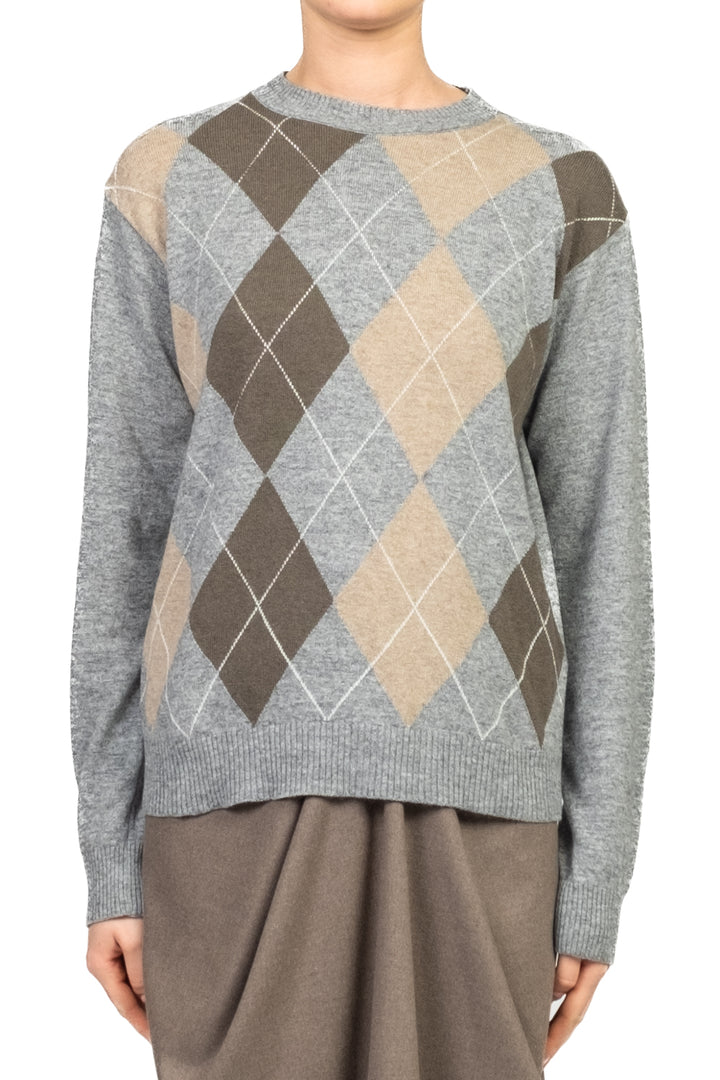 Tensione In - Maglia girocollo con rombi Art. W5HMJ77A359