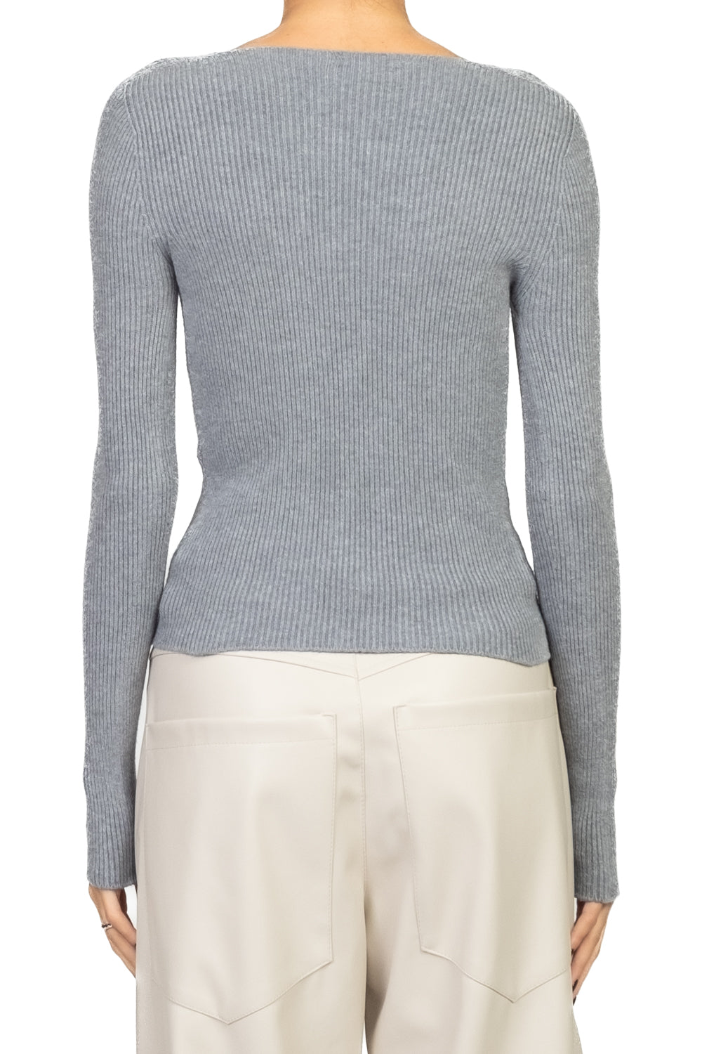 Vicolo - Maglia costine scollo tondo Art. 77316F