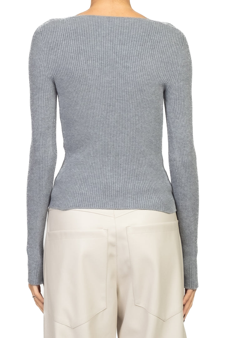 Vicolo - Maglia costine scollo tondo Art. 77316F