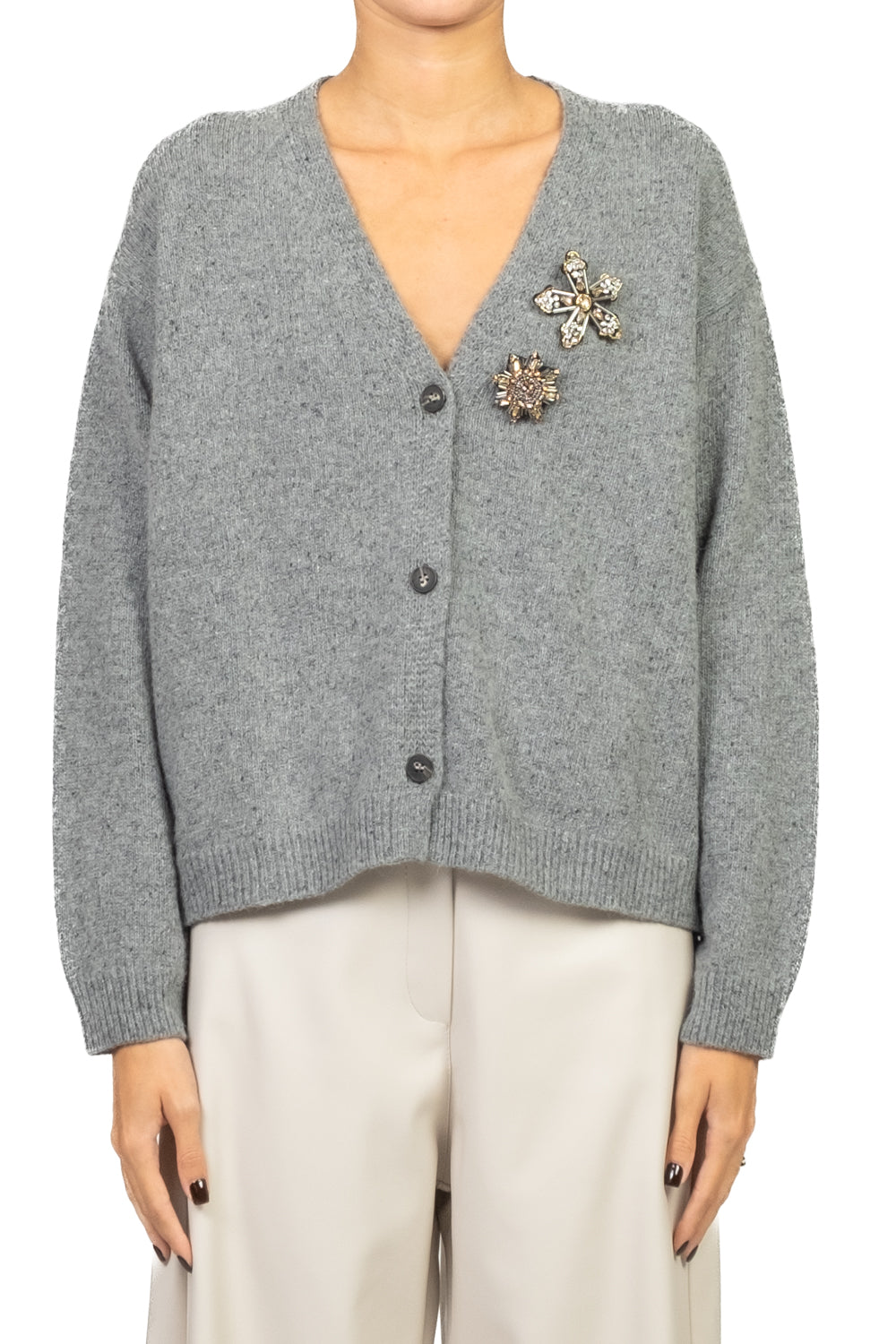 Tensione In - Cardigan con applicazioni Art. D82046